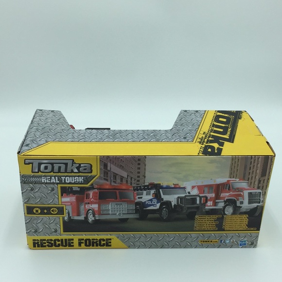 Tonka Real Tough Rescue Force Fire Truck Toy with Sounds Sirens Flash 12… - Picture 7 of 10